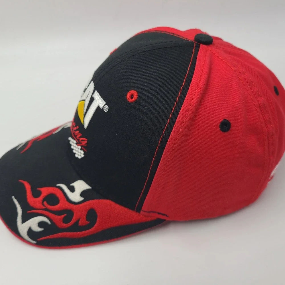 Ryan Newman Hat Adjustable CAT Racing Black Red NASCAR #31‎ Flames Casual Men